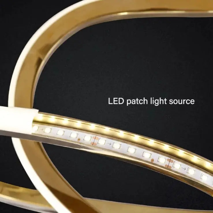 Modern Rose Gold LED Chandelier — alternate product view 6