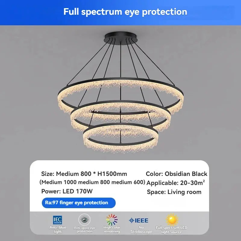 Italian Crystal Round Chandelier — alternate product view 9