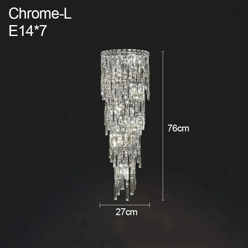 Hotel Lobby Corridor Crystal Wall Lamp — alternate product view 11