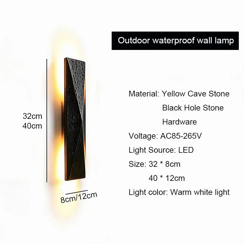 Valdora Natural Stone Outdoor Wall Light — alternate product view 5