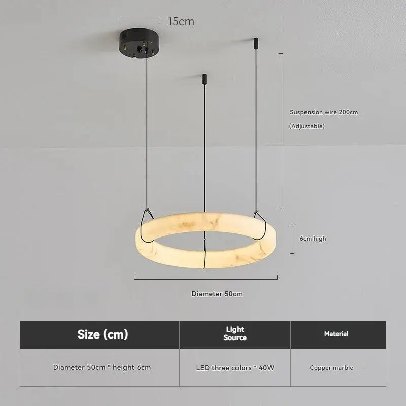 Modern Spanish Marble Dining Room Chandeliers — alternate product view 8