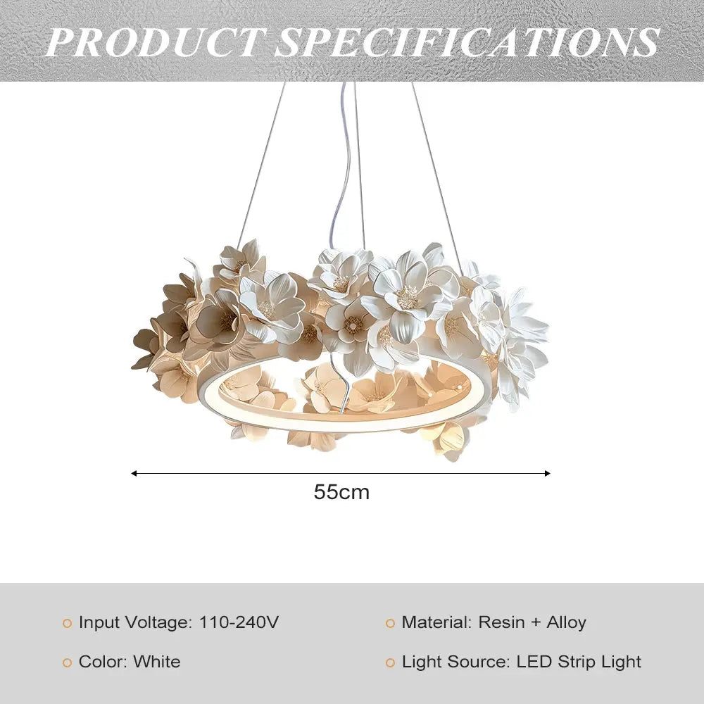 French Round Floral Chandelier — alternate product view 5