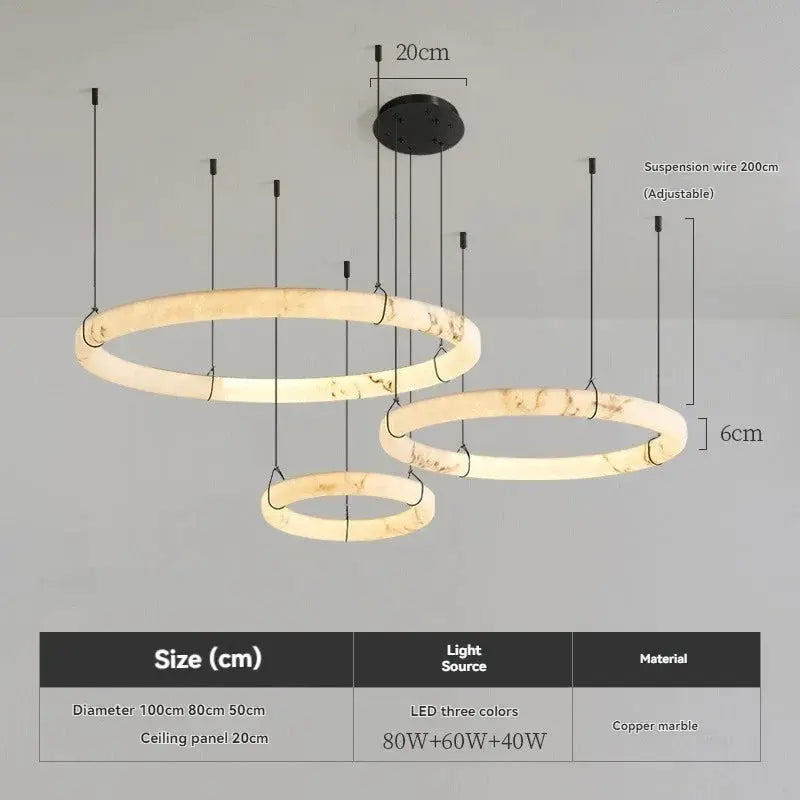 Modern Spanish Marble Dining Room Chandeliers — alternate product view 4