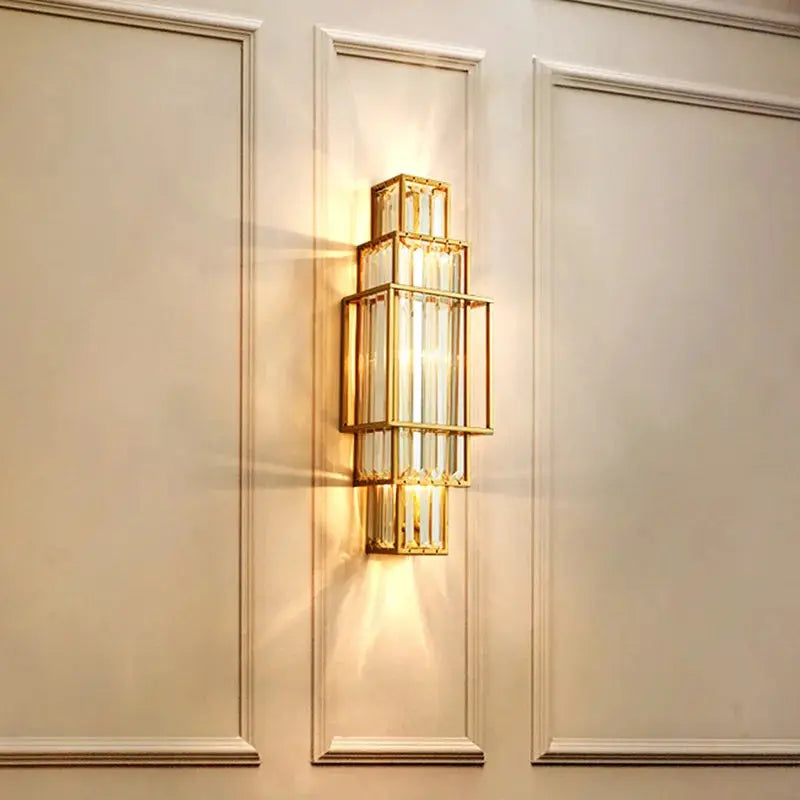 Modern Minimalist Luxury Glass Crystal Wall Lamp — product view