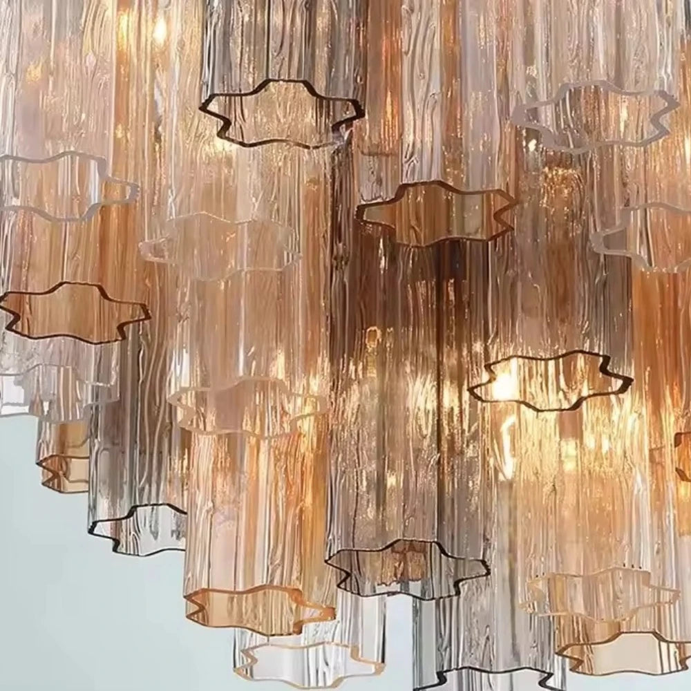 Lucera Murano-inspired Mixed Glass chandelier, product gallery image 4 of 13