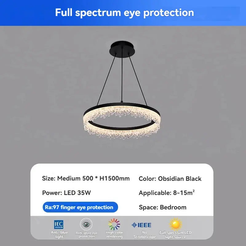 Italian Crystal Round Chandelier — alternate product view 7