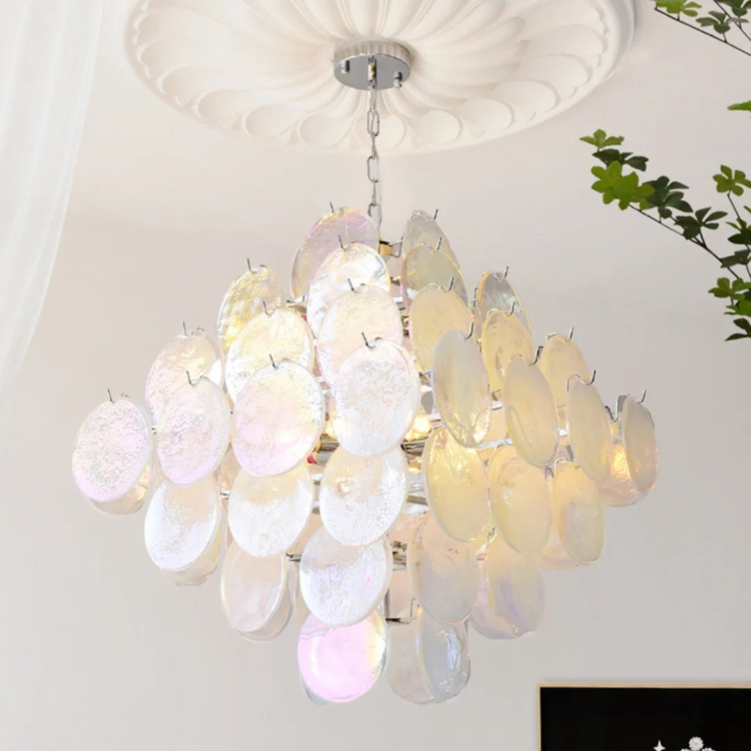 Fiora Murano-inspired Petal Glass chandelier, product gallery image 8 of 12