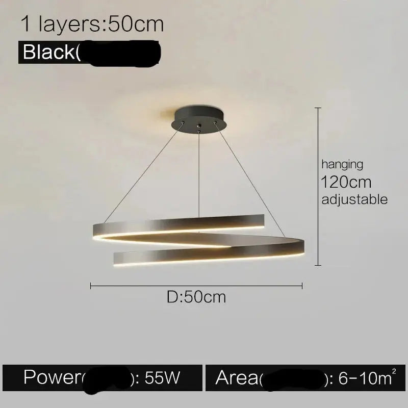 New Minimalist Living Room Modern Pendant Lamp — alternate product view 6