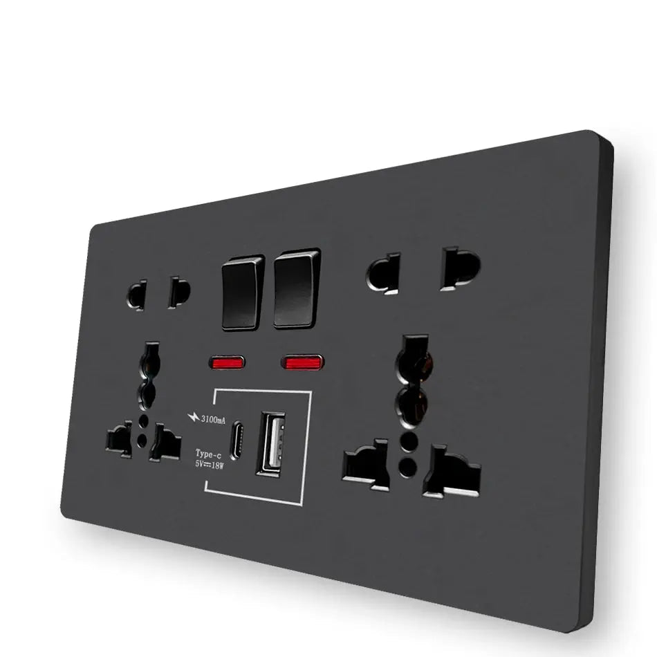 Dual Switch Control Universal Charging Socket — product view