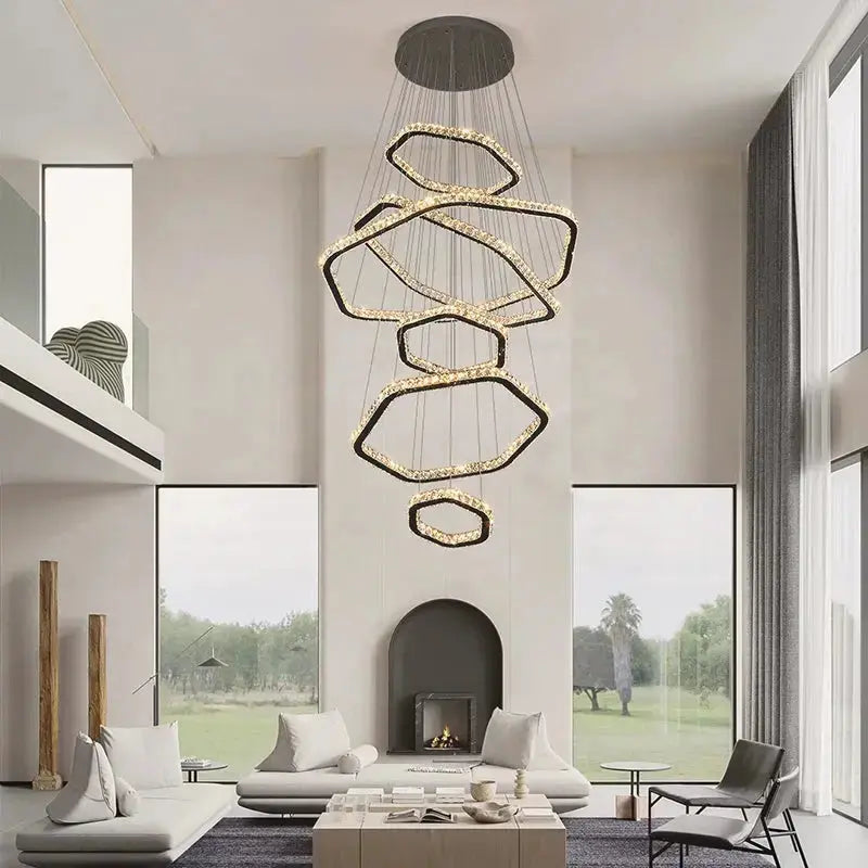 Modern Home Decoration Stair Crystal Chandelier — product view