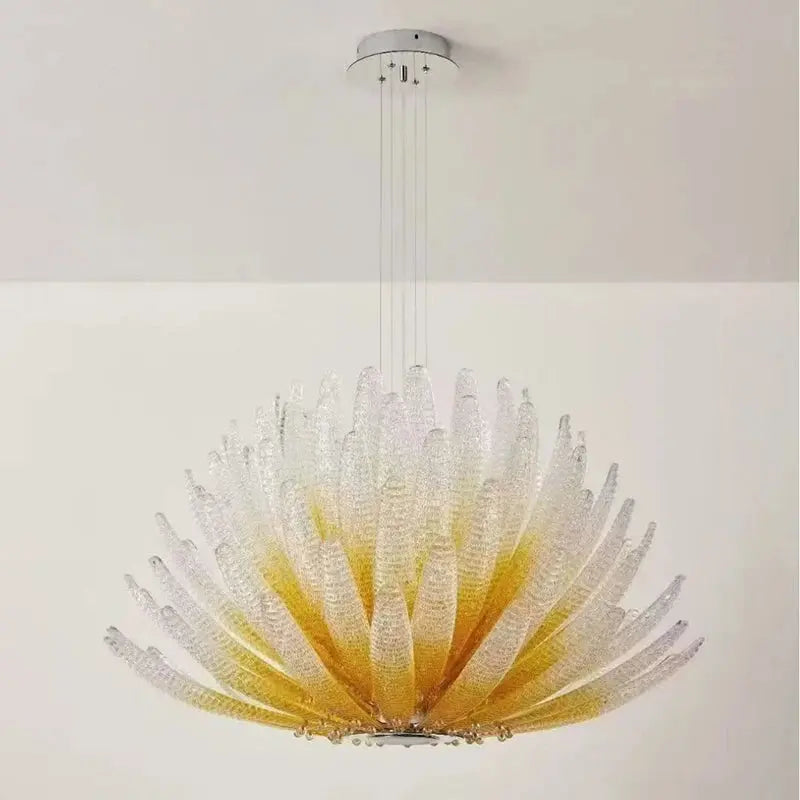 Modern Luxury Feather Glass Luxury Pendant Chandelier — alternate product view 4