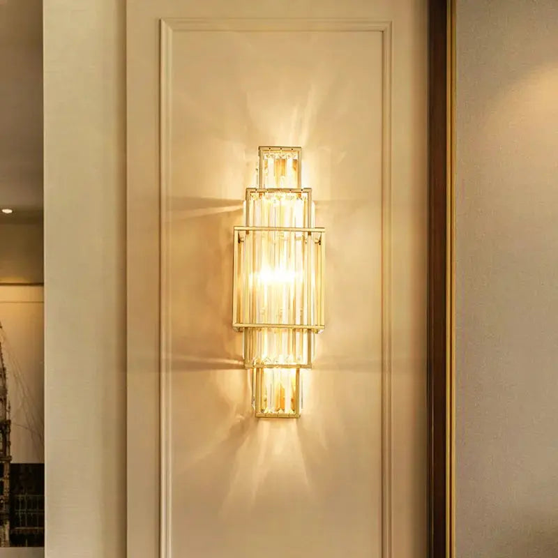 Modern Minimalist Luxury Glass Crystal Wall Lamp — alternate product view 3