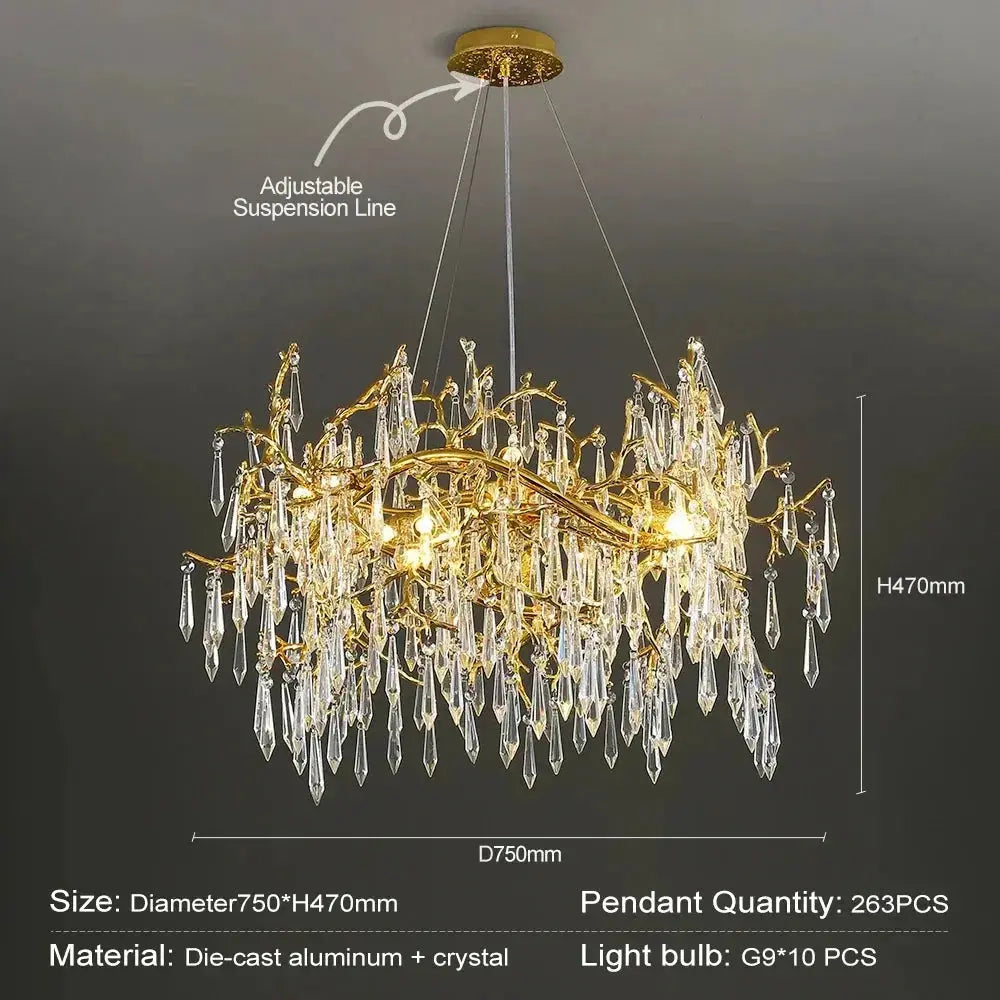 Luxury Modern Raindrop Chandeliers — alternate product view 12