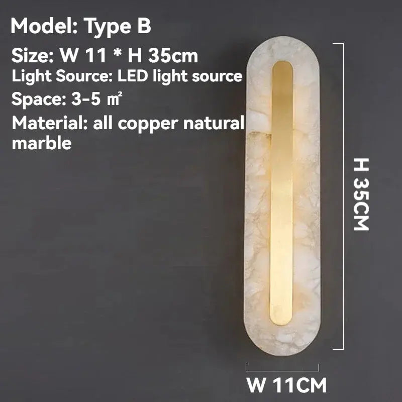 Gold Marble Wall Bedroom Lamp — alternate product view 10