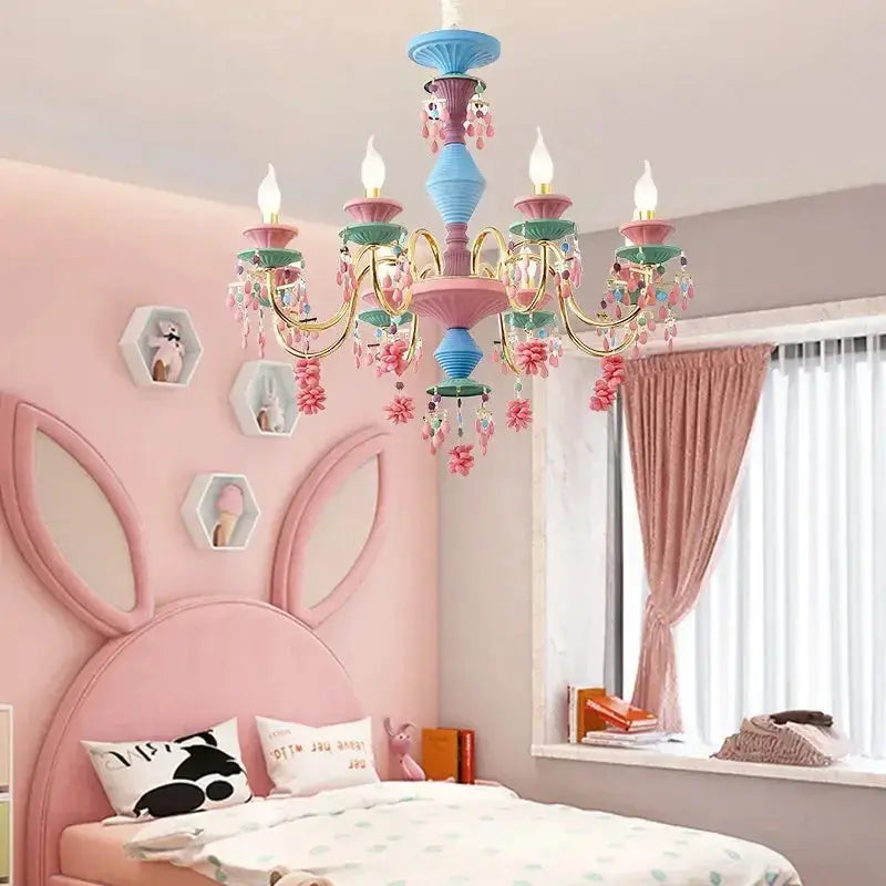 Coloured Children's Room Modern Chandelier — product view