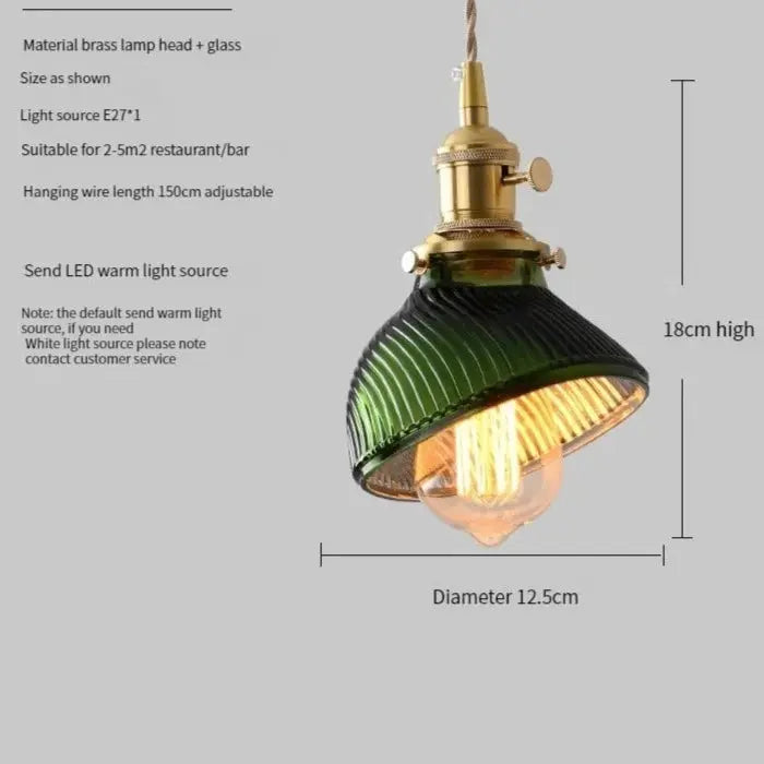 Green Glass Scandinavian Pendant Lights — alternate product view 14
