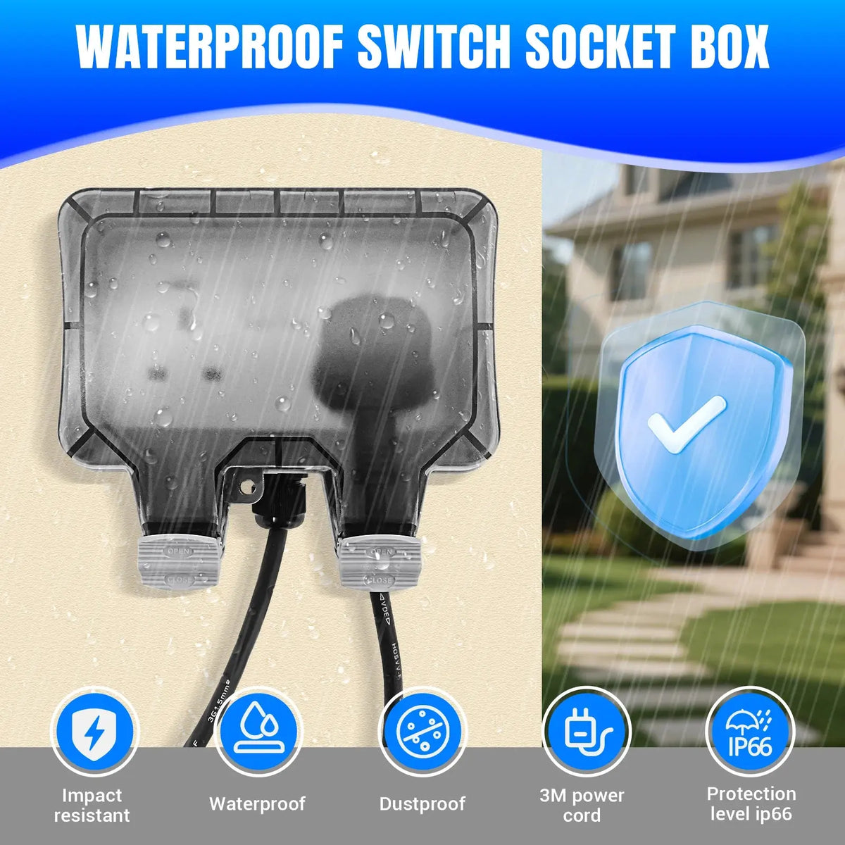Outdoor Power Hub Double Socket — alternate product view 2