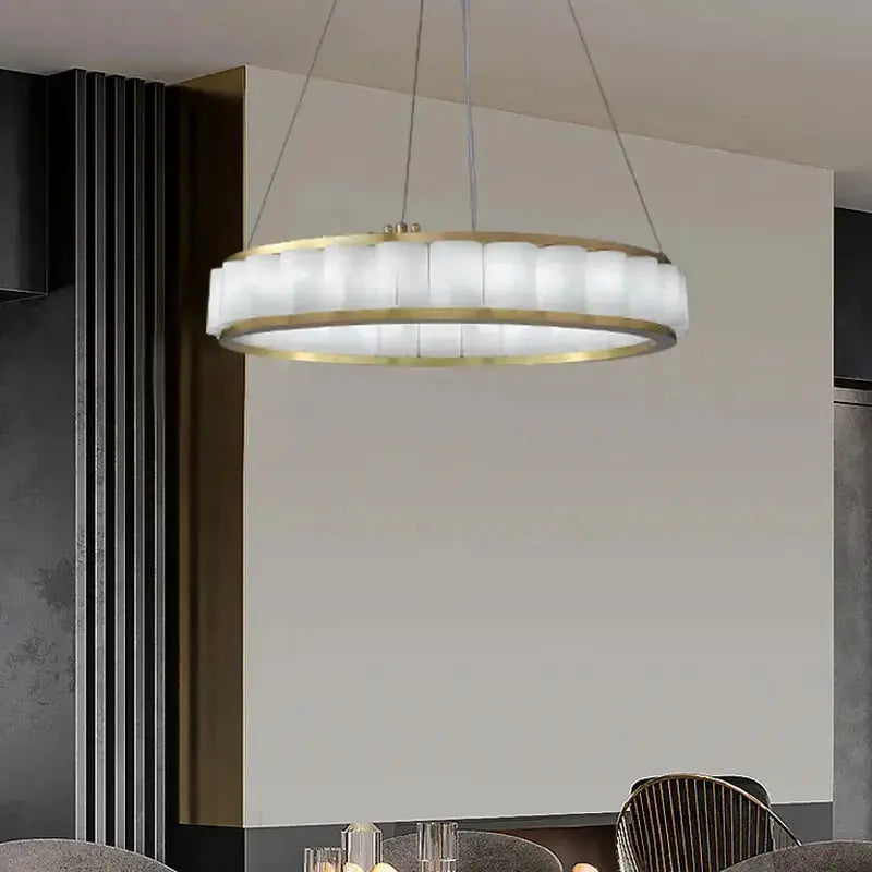 Marble Alabaster Ring Chandelier — alternate product view 6