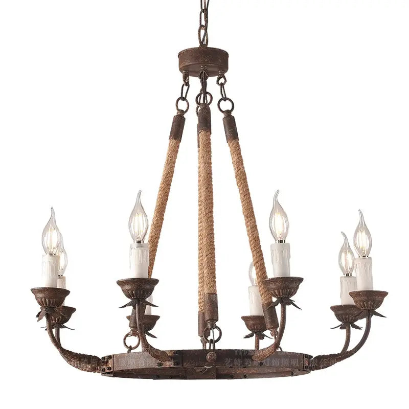 Rustic Farmhouse Chandelier for Dining Room | Vintage Country Lighting Idea — alternate product view 1