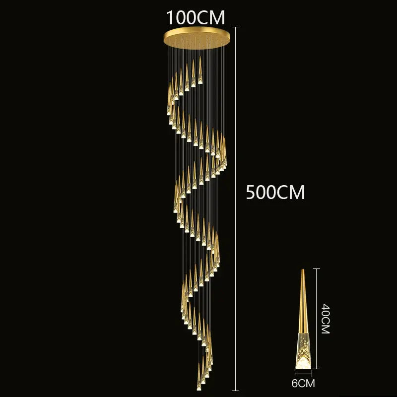 Modern Dome Decoration Stair Pendant Lamp — alternate product view 10