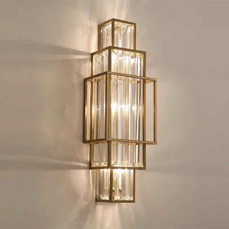 Modern Minimalist Luxury Glass Crystal Wall Lamp — alternate product view 2