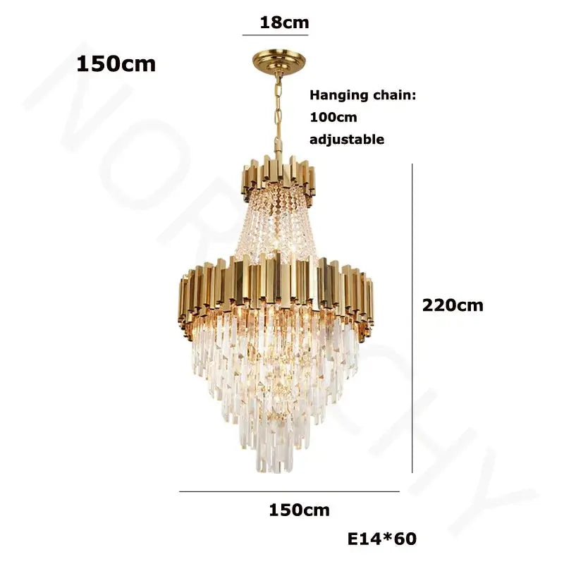Lustre Suspension Staircase Luxury Chandelier — alternate product view 7