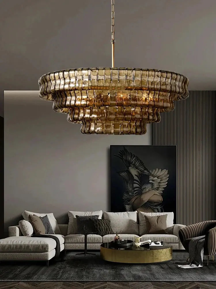 2026 Luxury Glass Dining Room Chandelier — alternate product view 2