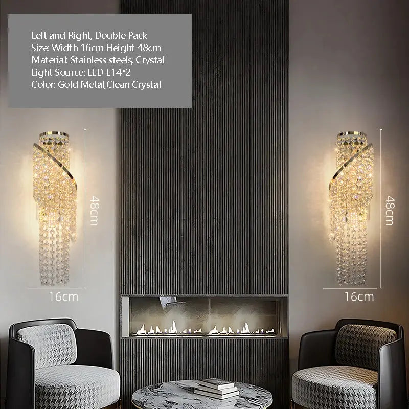 Entrance Luxury Crystal Wall Lamp — alternate product view 6