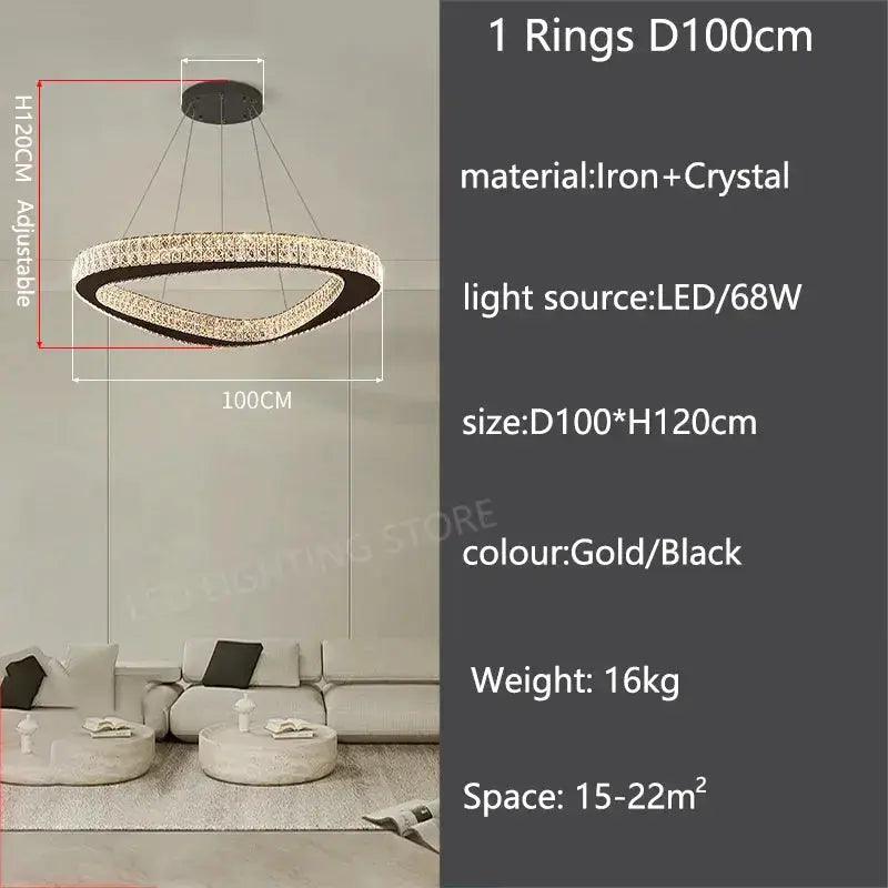 Luxury Modern Home Decoration Villa Chandelier — alternate product view 7
