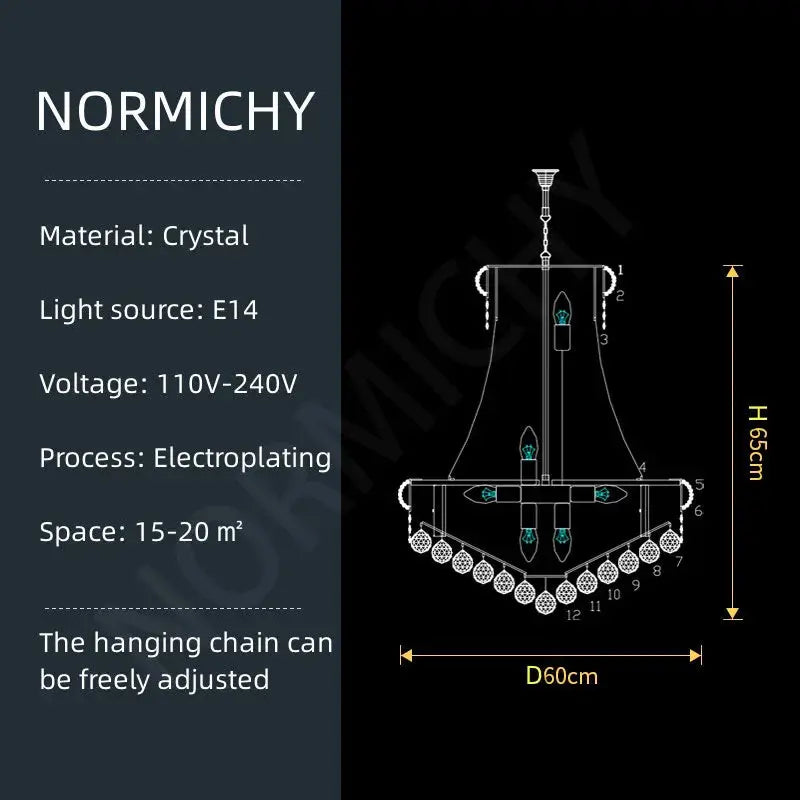 Elegant Crystal Chandelier — alternate product view 11