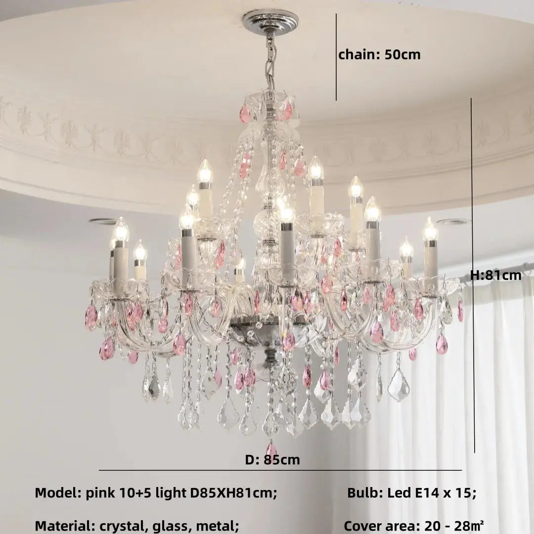 French Blue Crystal Chandelier — alternate product view 17