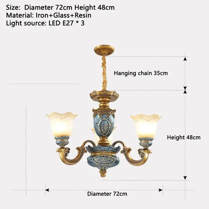 European Chandelier Mid Century Modern Lighting — alternate product view 13
