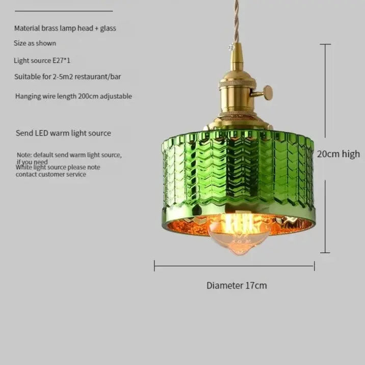 Green Glass Scandinavian Pendant Lights — alternate product view 13