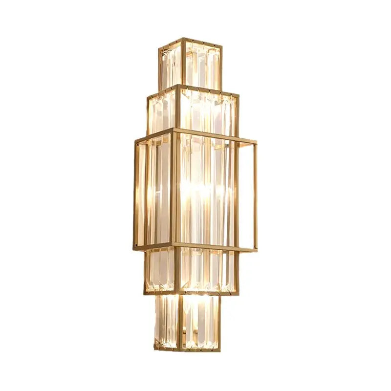 Modern Minimalist Luxury Glass Crystal Wall Lamp — alternate product view 1