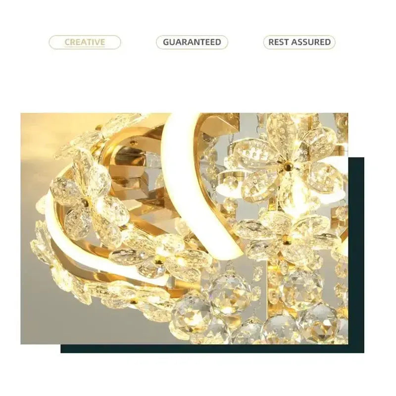 Modern Minimalist Crystal LED Ceiling Light — alternate product view 5