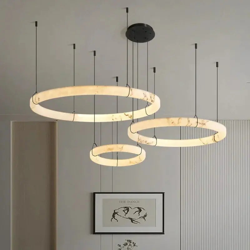 Modern Spanish Marble Dining Room Chandeliers — alternate product view 1