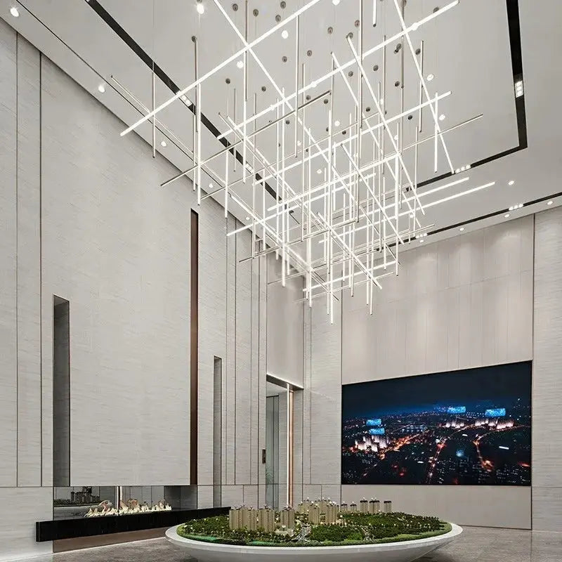 Nordic Minimalist Italian Tube Chandeliers — alternate product view 1