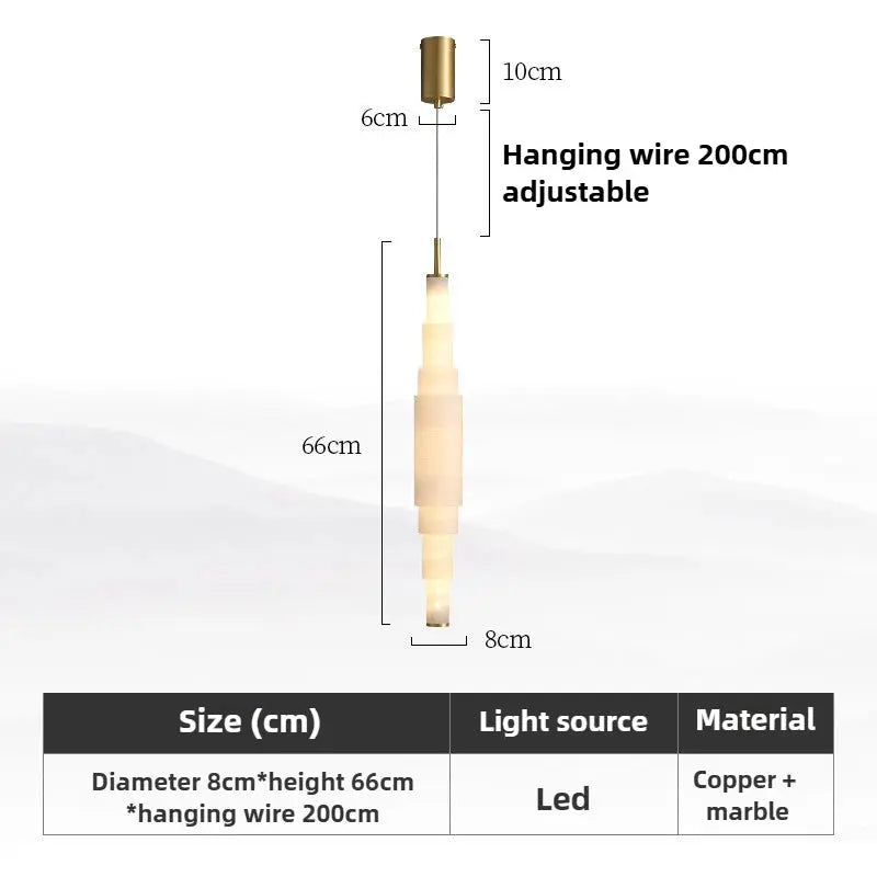 Bedroom Marble Pendant Lamp — alternate product view 5