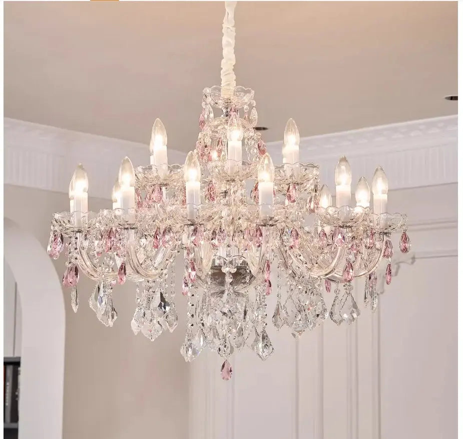 Pink Crystal Chandelier — product view