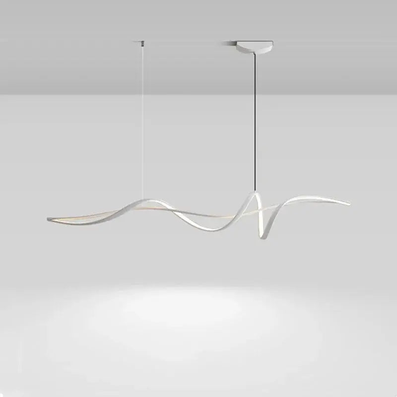 Ribbon Shape Design Dining Island LED Chandelier — alternate product view 3