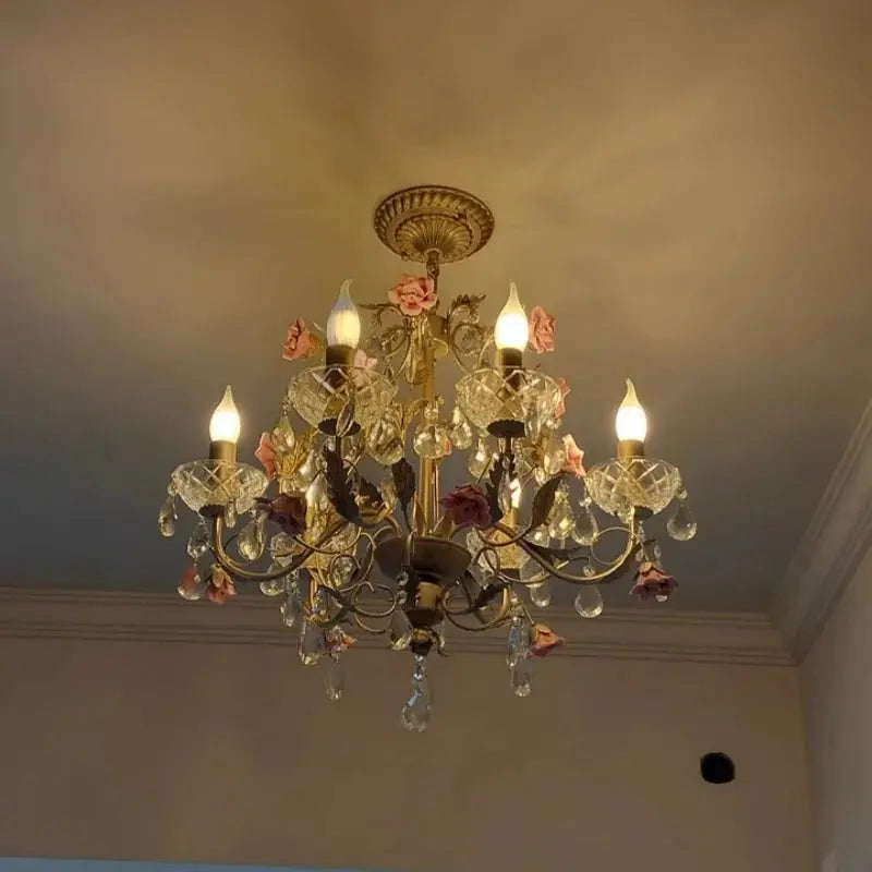 Crystal Flower French Chandelier — alternate product view 5
