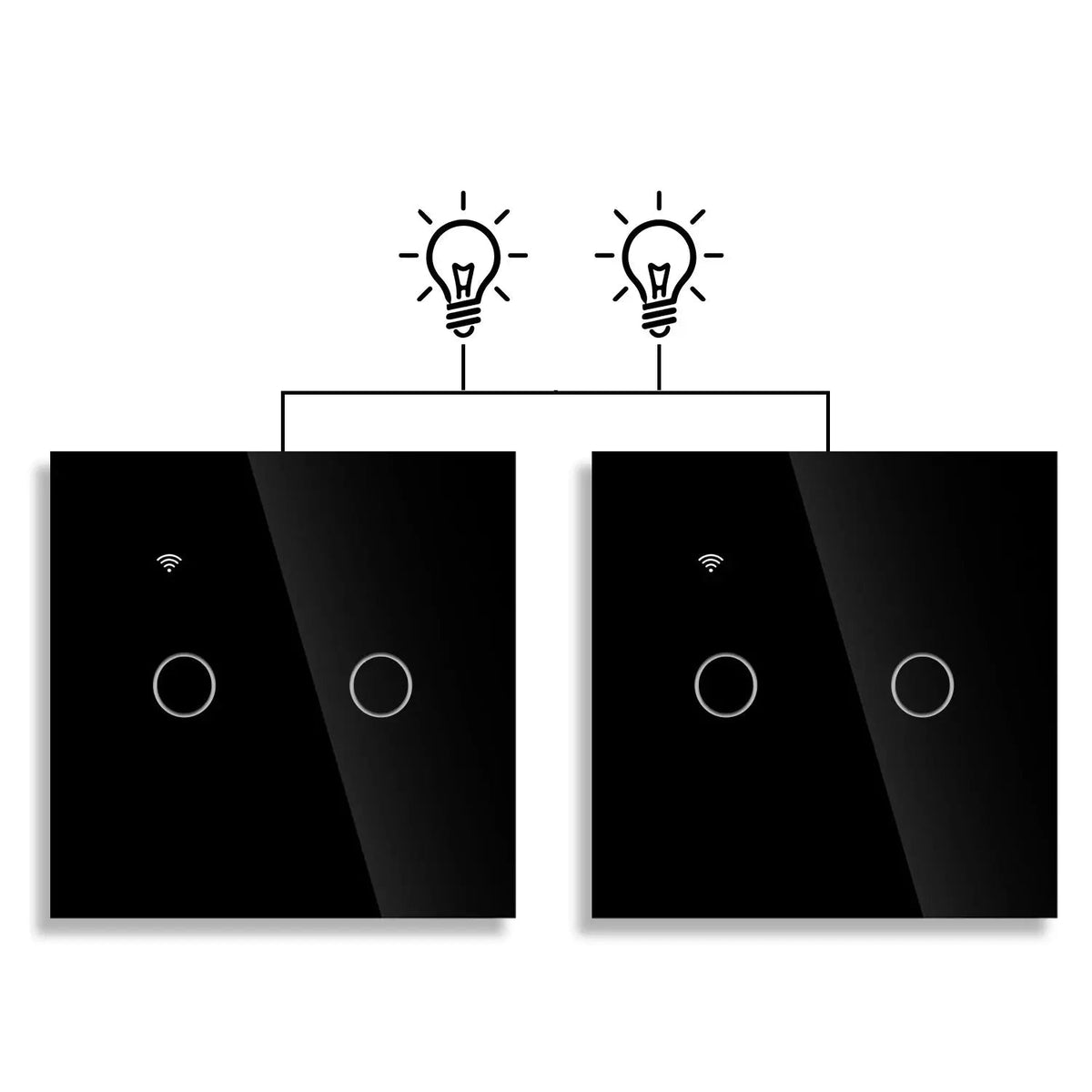 UK Wifi Smart Dual Switch — product view