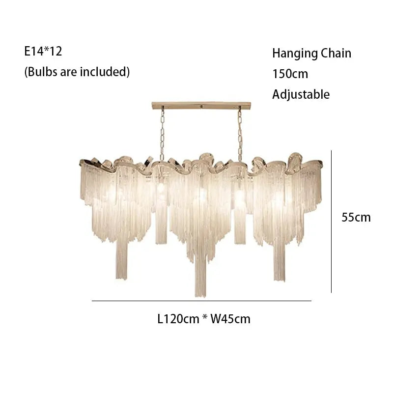 Large Tassels Chandelier — alternate product view 5
