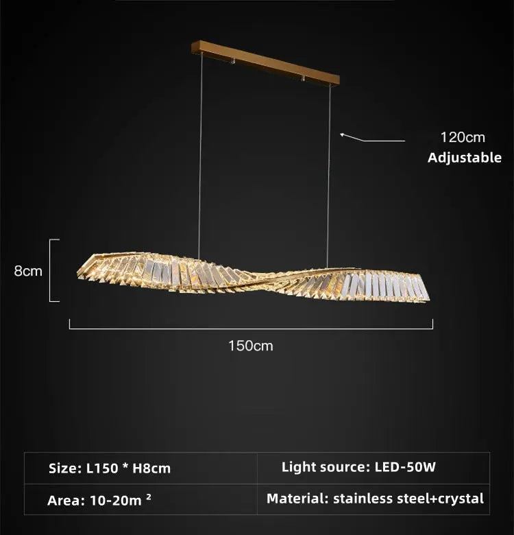 One Spiral Luxury Chandelier — alternate product view 11