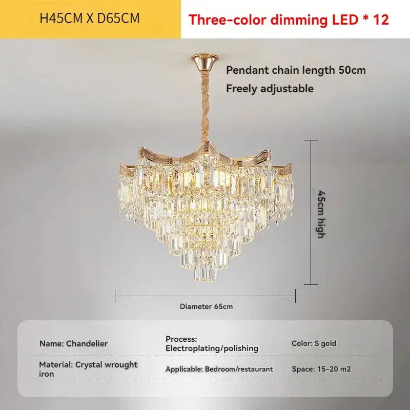Modern Luxury Stairs Large Crystal Chandeliers — alternate product view 10