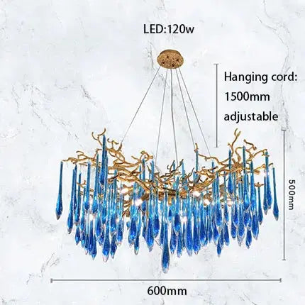 Luxury Royal Blue Crystal Lighting — alternate product view 10