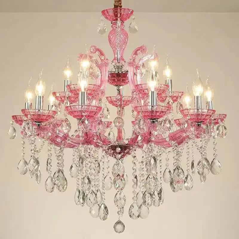 Red Luxury Crystal Chandelier — alternate product view 5