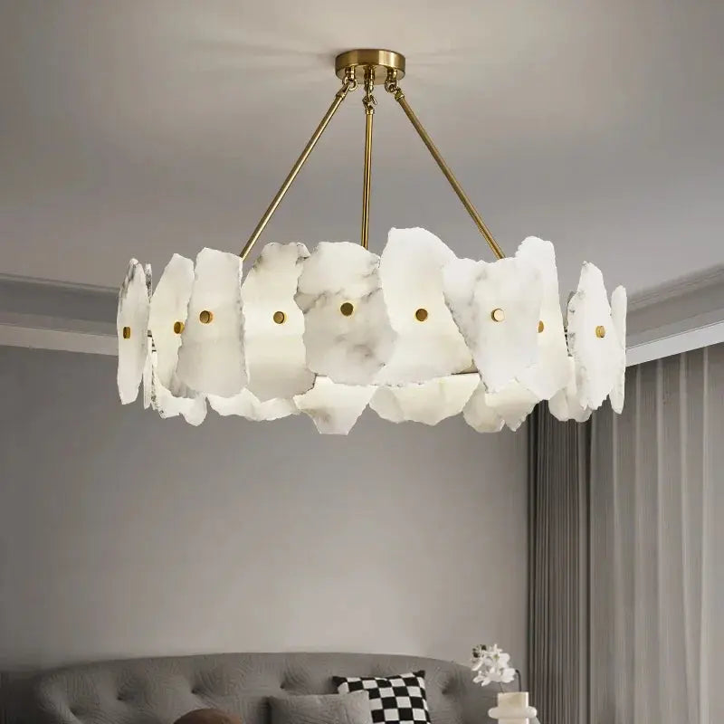 Round Ceiling Marble Chandelier — product view