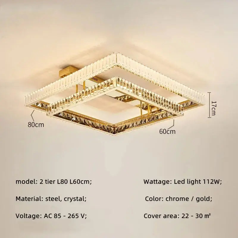 Luxurious Crystal LED Ceiling Chandelier — alternate product view 7