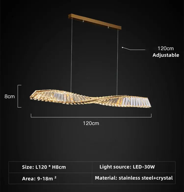 One Spiral Luxury Chandelier — alternate product view 10